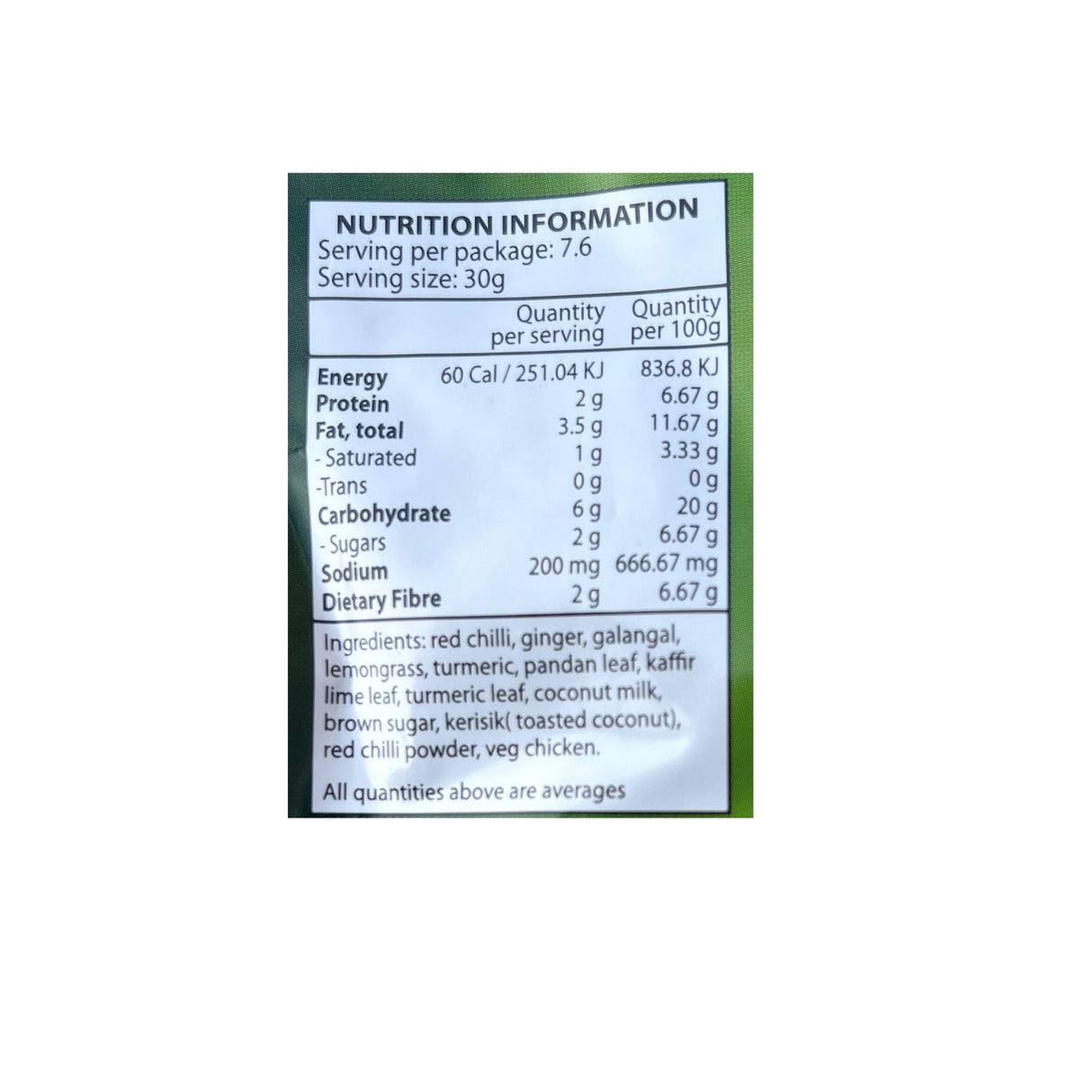 VVF Vegan Rendang Chicken 230g