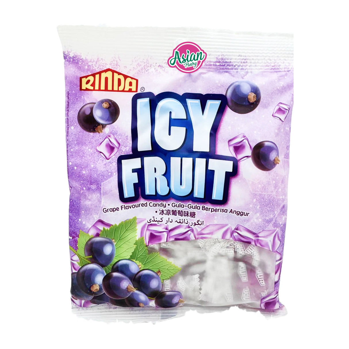 Rinda Icy Fruit Grape Flavoured Candy 100g