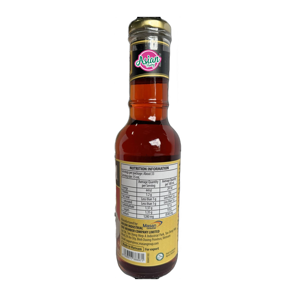 Chin-Su Fish Sauce Artificial Salmon Flavour 500ml - Back