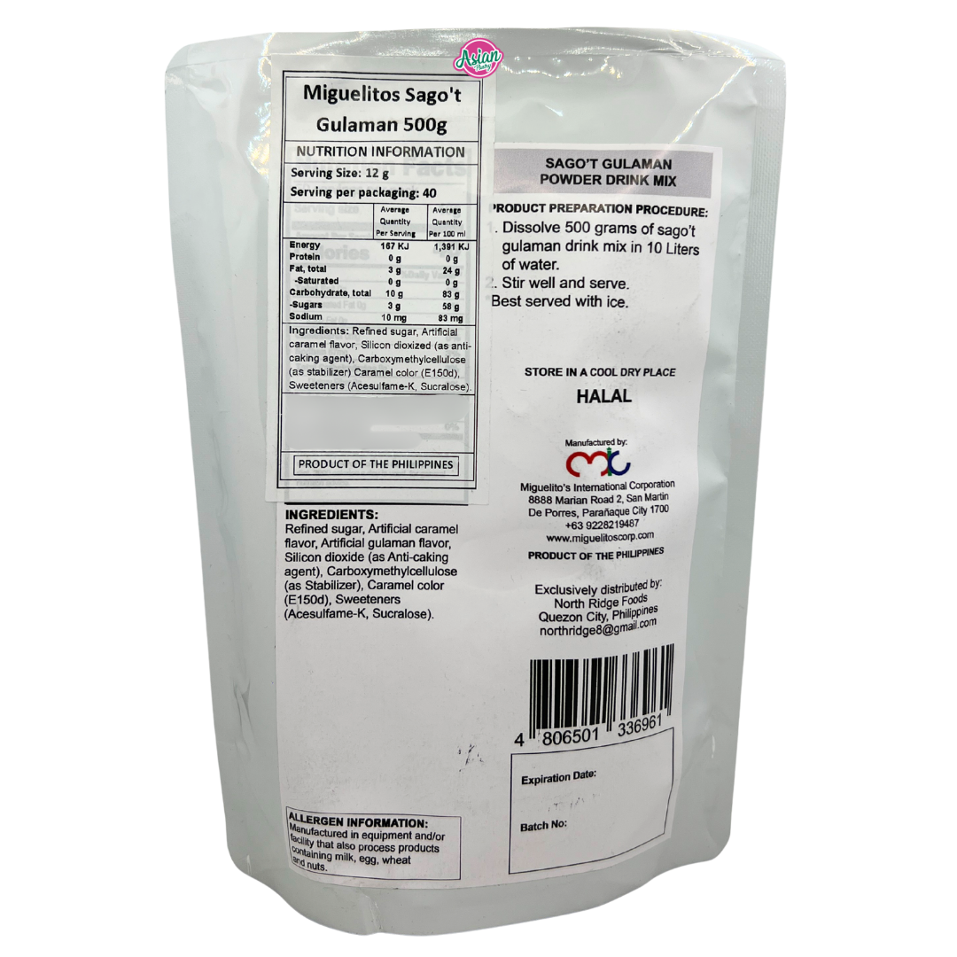 Miguelitos Sago at Gulaman Pwder Drink Mix 500g