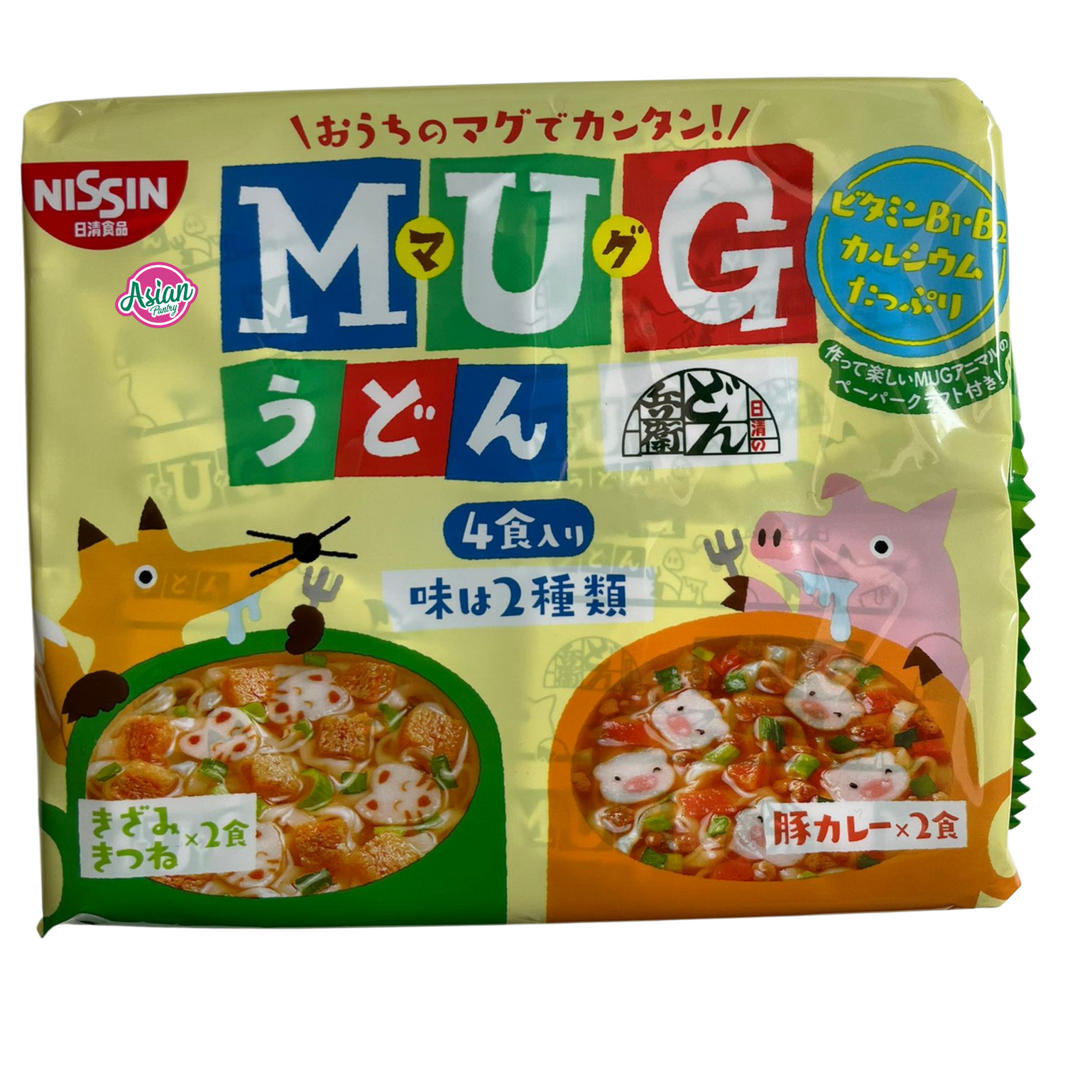 Nissin 马克杯乌冬面 94g (Kizami Kitsune & 猪肉咖喱味)