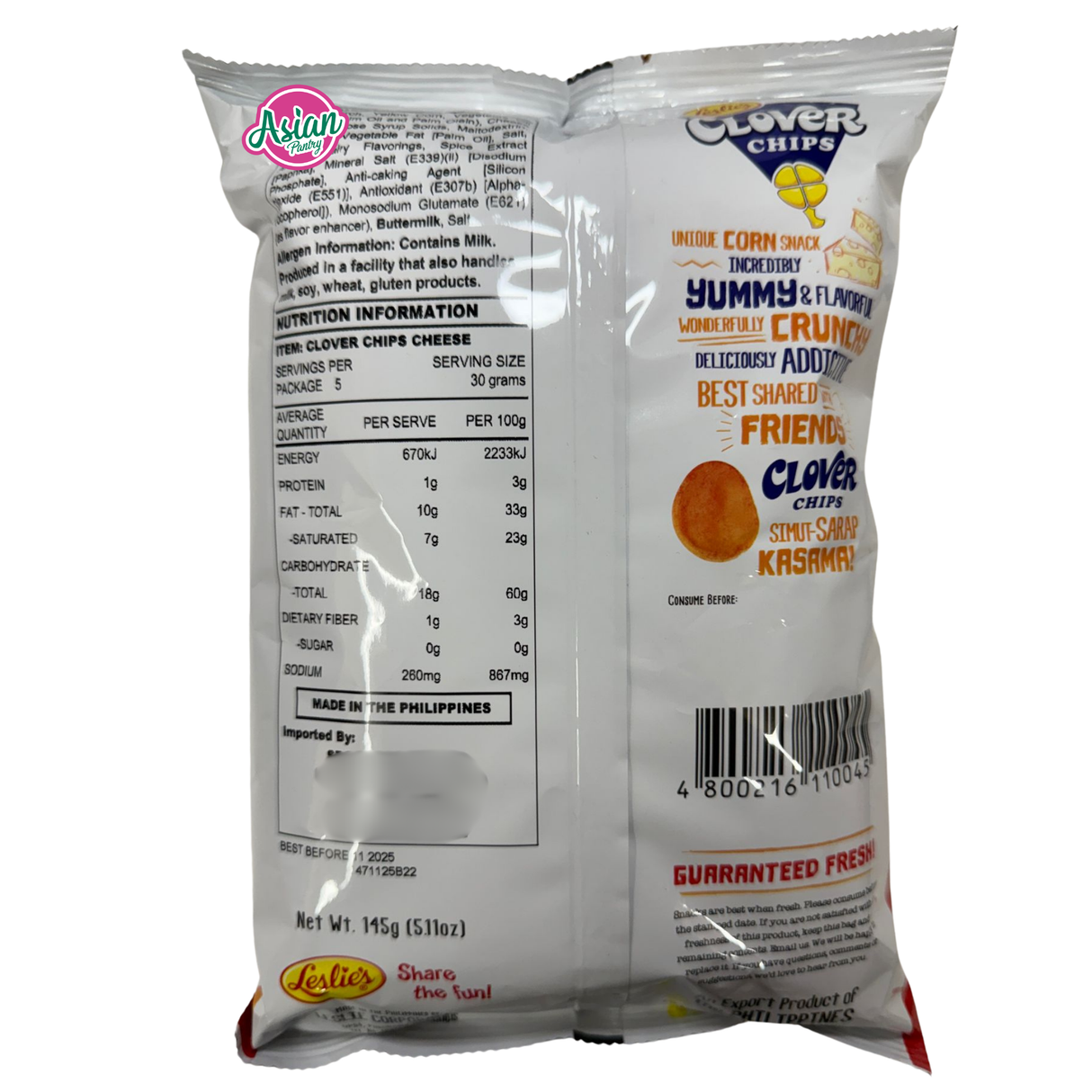 Leslie's Clover Chips (Cheese) 145g