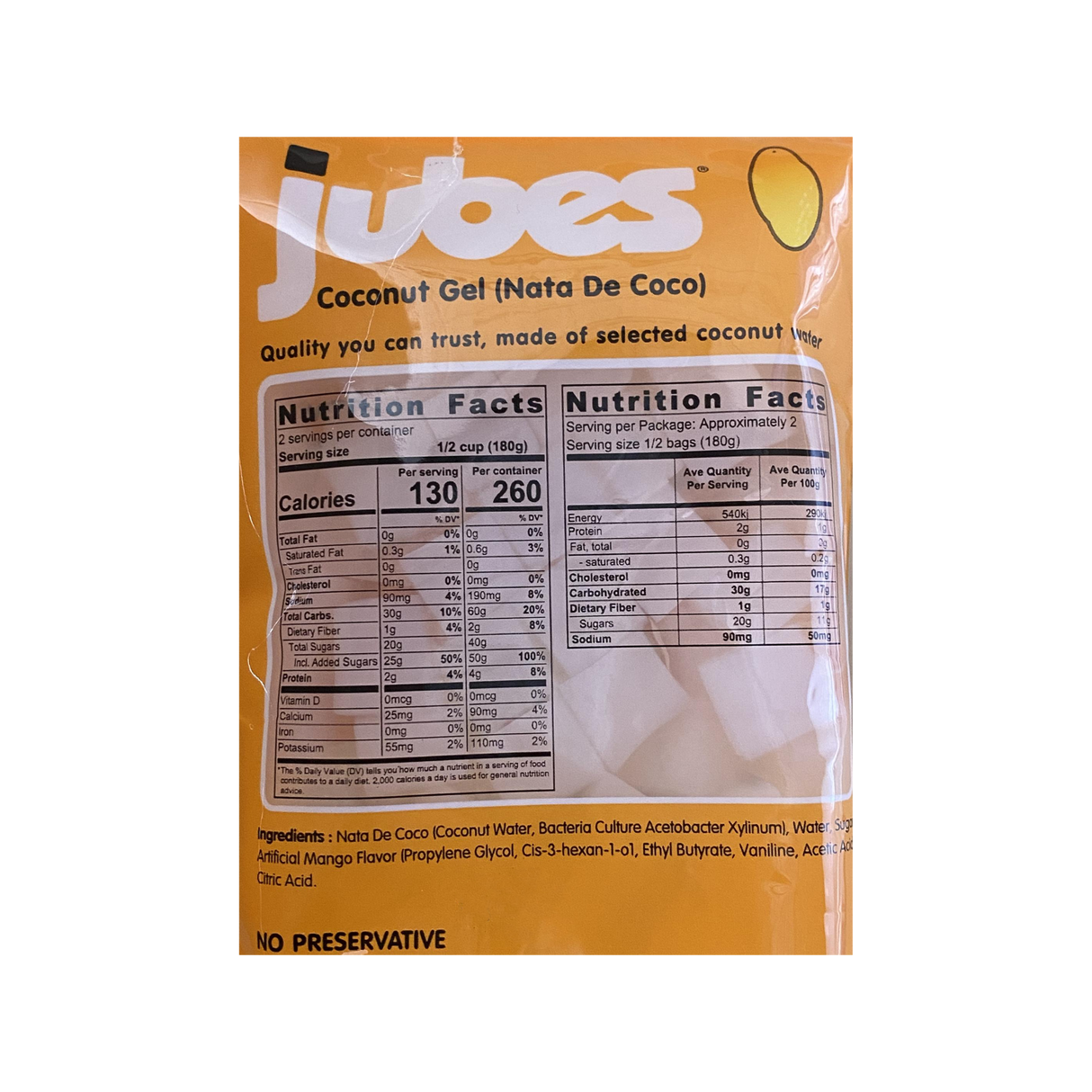 Wong Coco Jubes Mango 360g