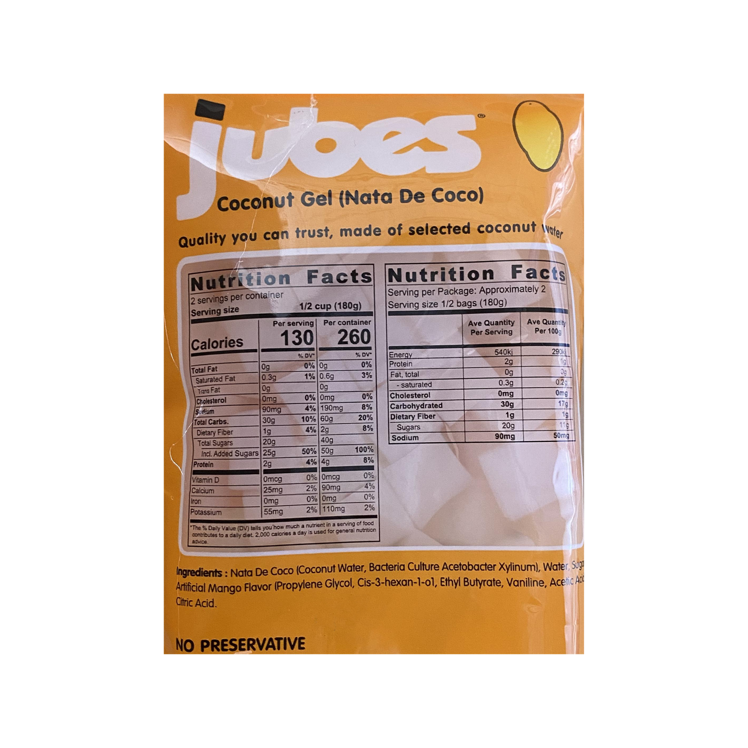 Wong Coco Jubes Mango 360g