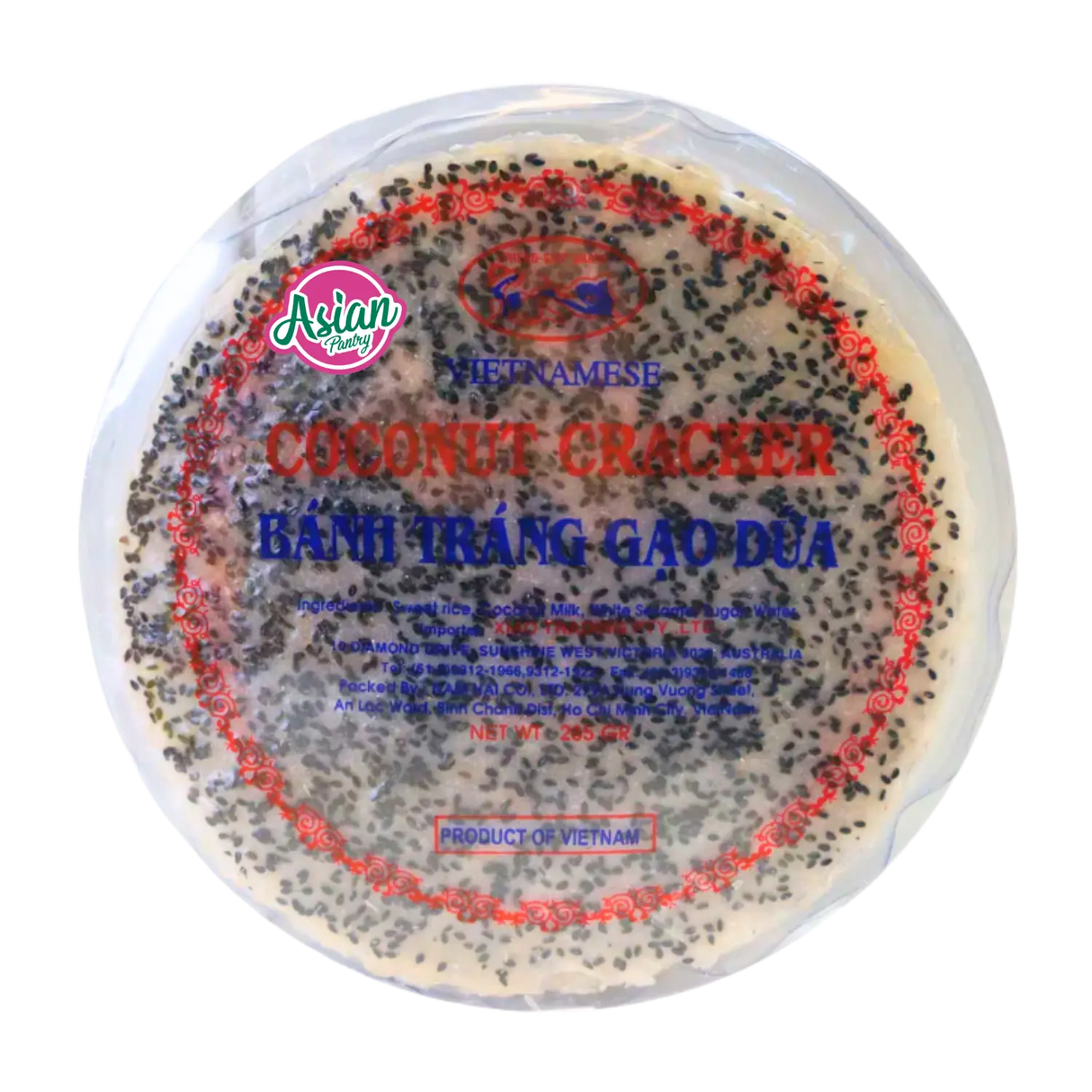 Friend-Ship Brand Black Sesame Coconut Cracker 285g