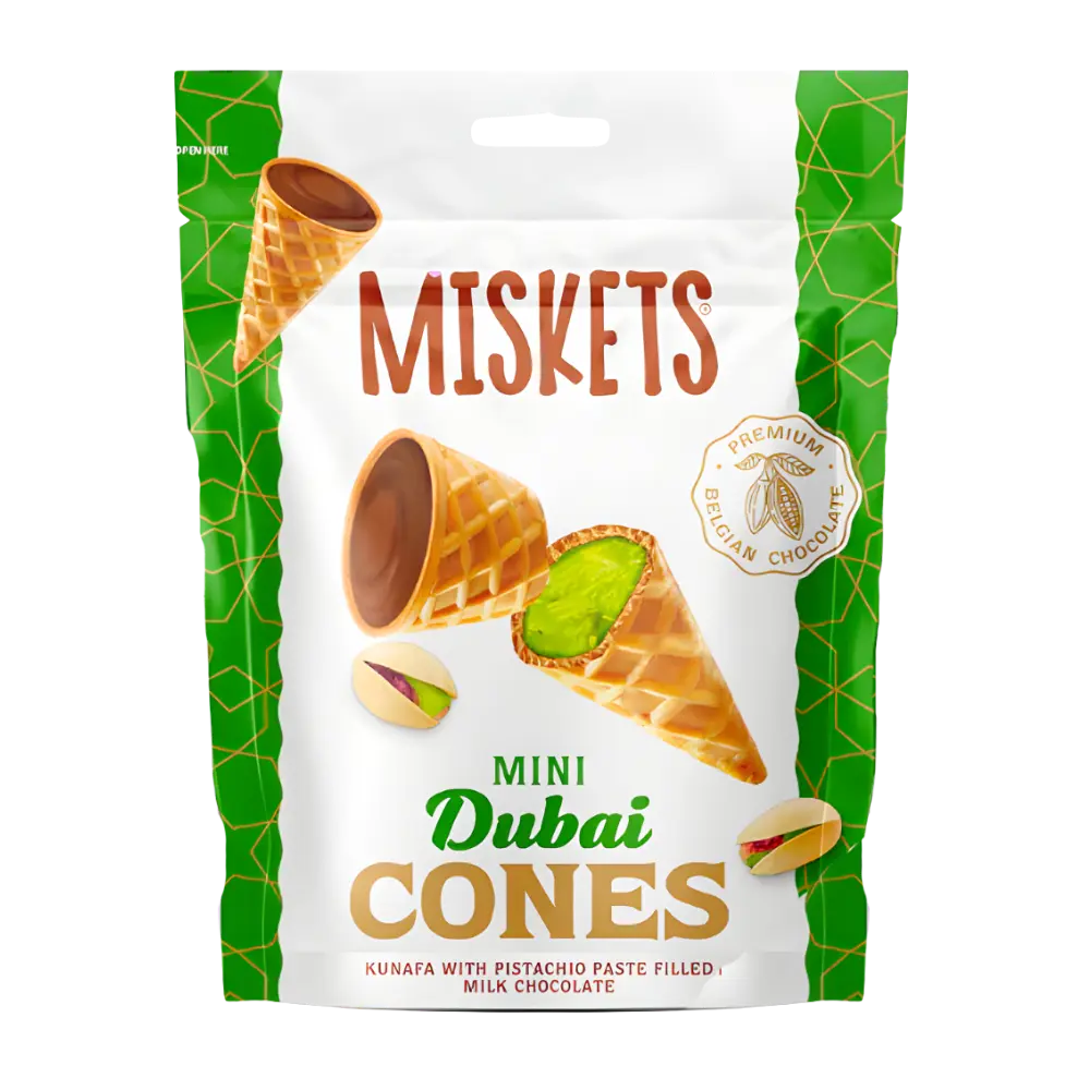 MISKETS Mini Dubai Chocolate Cones 50g