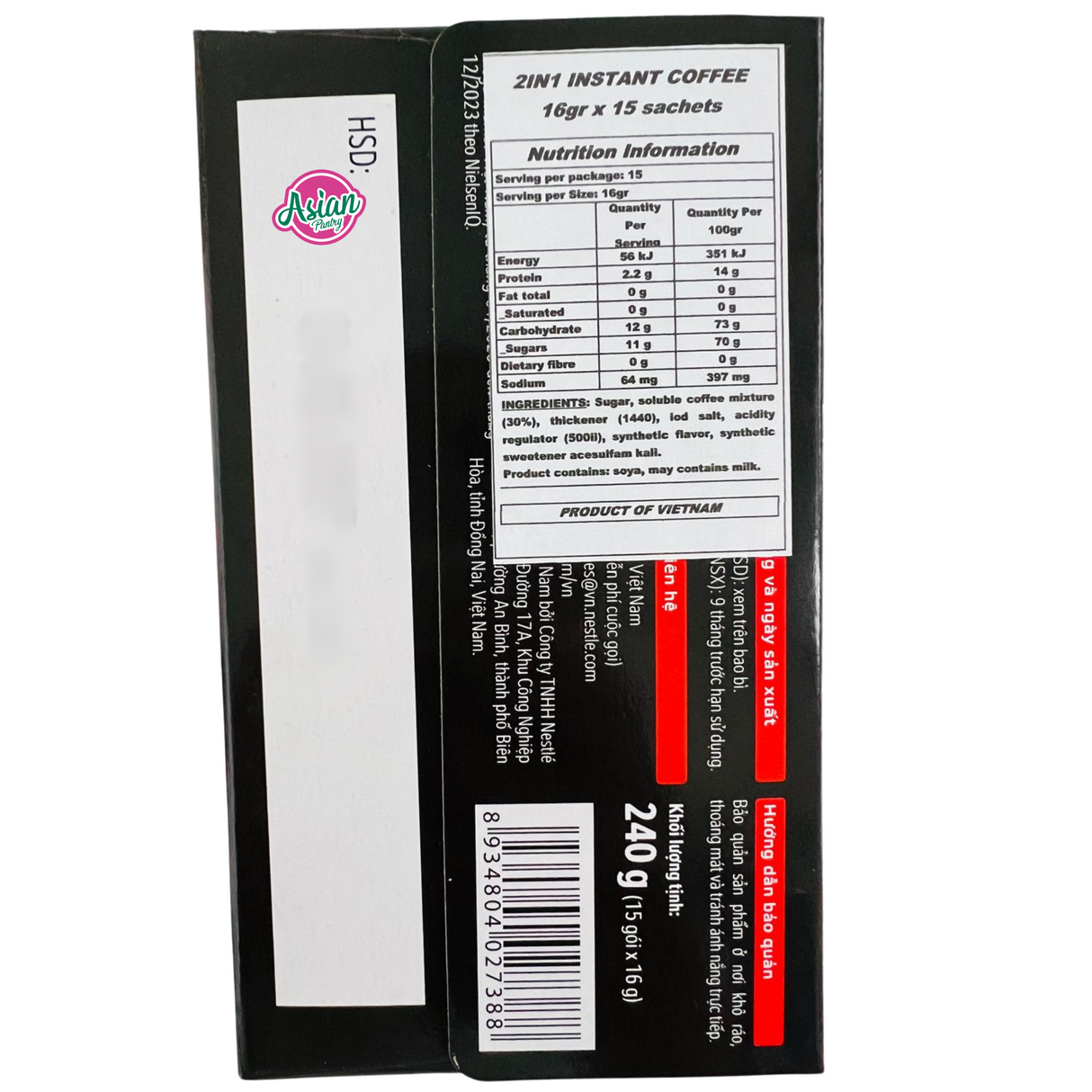 Nescafe Café Viet 2 dalam 1 Kopi Segera 240g