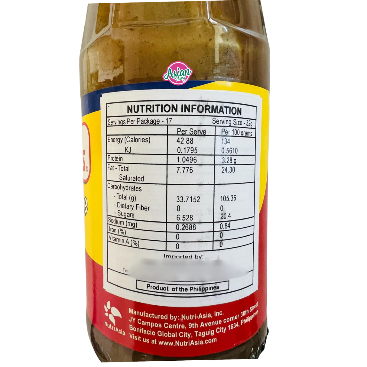 Mang Tomas All Purpose (Lechon) Sauce 550g