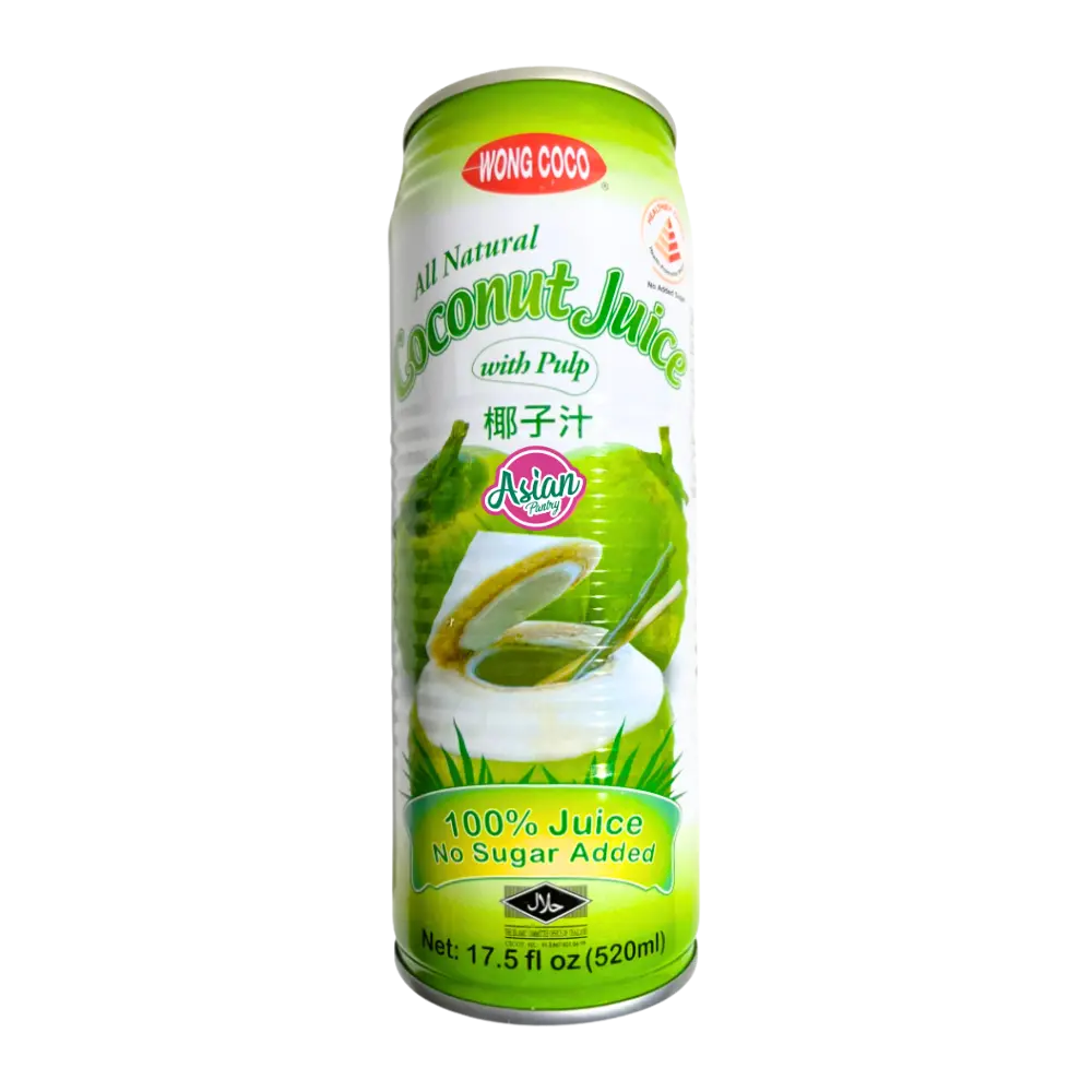 Wong Coco 100% Jus Kelapa dengan Pulpa Tanpa Gula Ditambah 520ml
