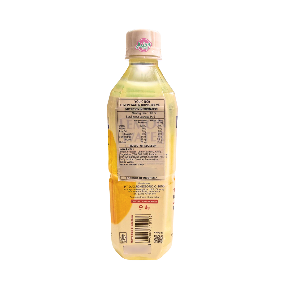 YOUC1000 Lemon Water with Vitamin C 500ml - Back