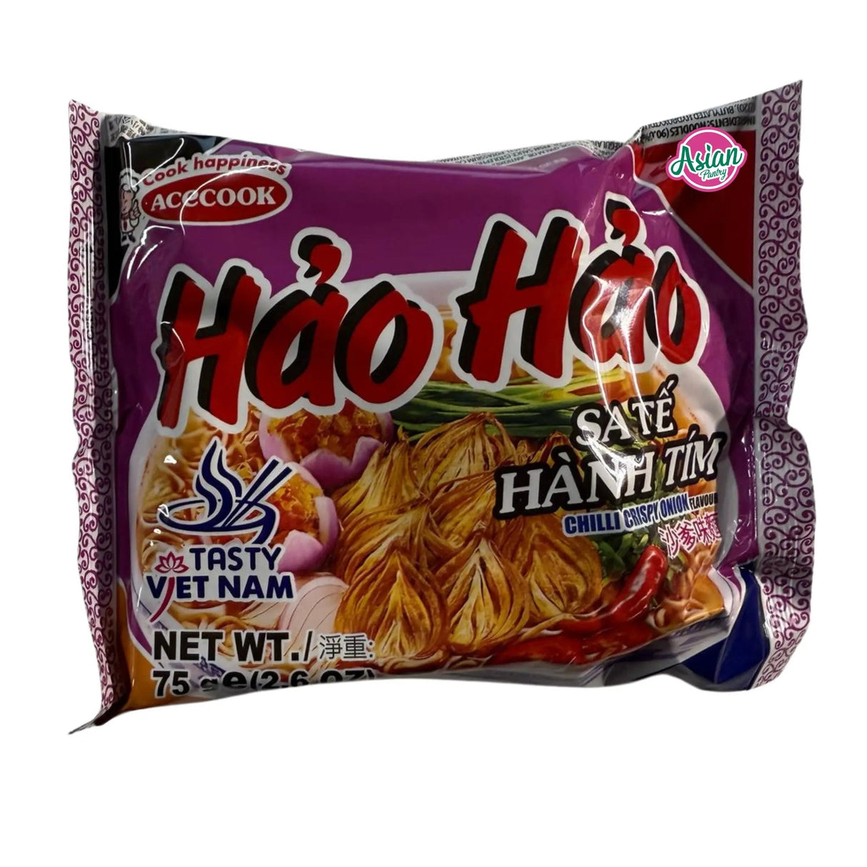 Acecook Hao Hao Noodle Chilli Crispy Onion Flavour 75g