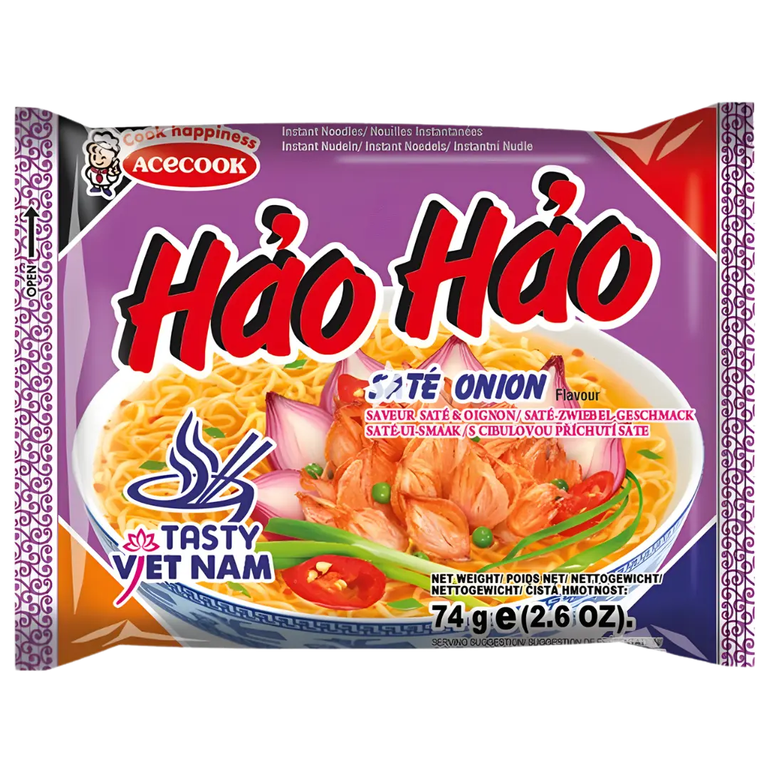 Acecook Hao Hao Noodle Chilli Crispy Onion Flavour 75g