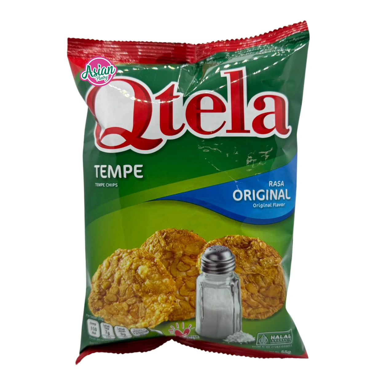 Qtela Fried Tempe/Soybean Cake Original 55g