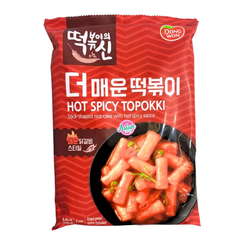 Kek Beras berbentuk Tongkat Dongwon dengan Topokki (Uncang) Pedas Panas 240g