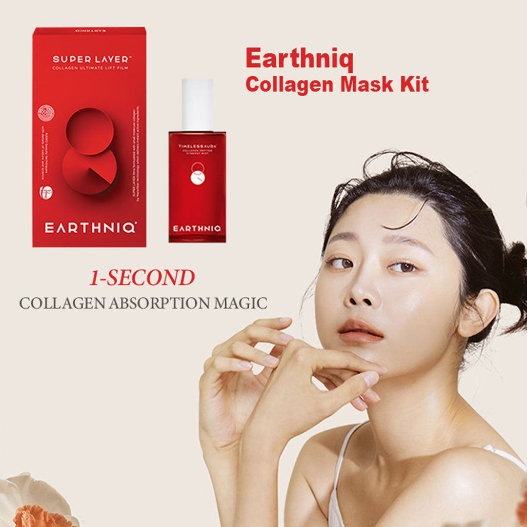 Earthniq Mist 100ml & Collagen Film Mask 4-Pack Kit