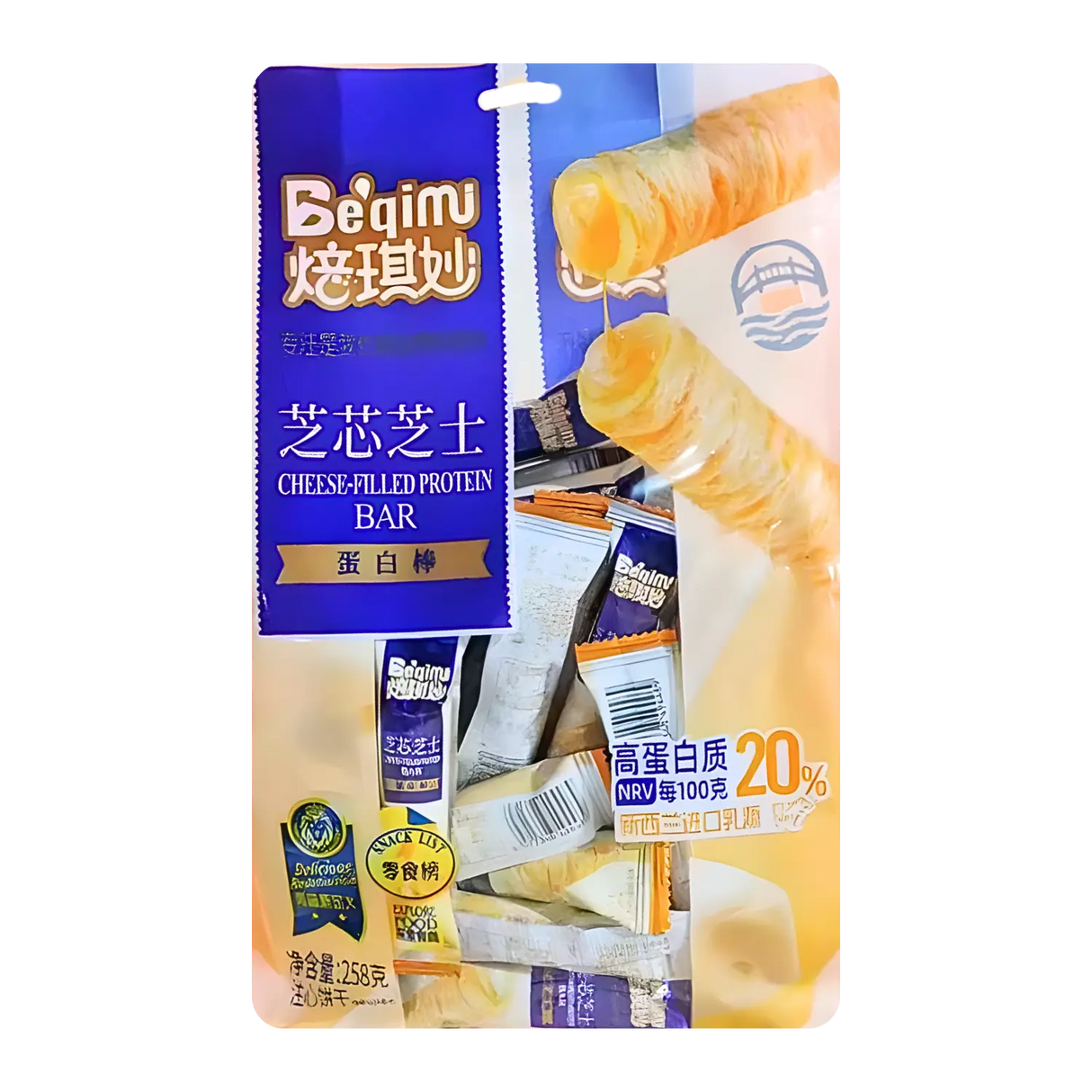 Beqimi Cheese-Filled Protein Bar 258g