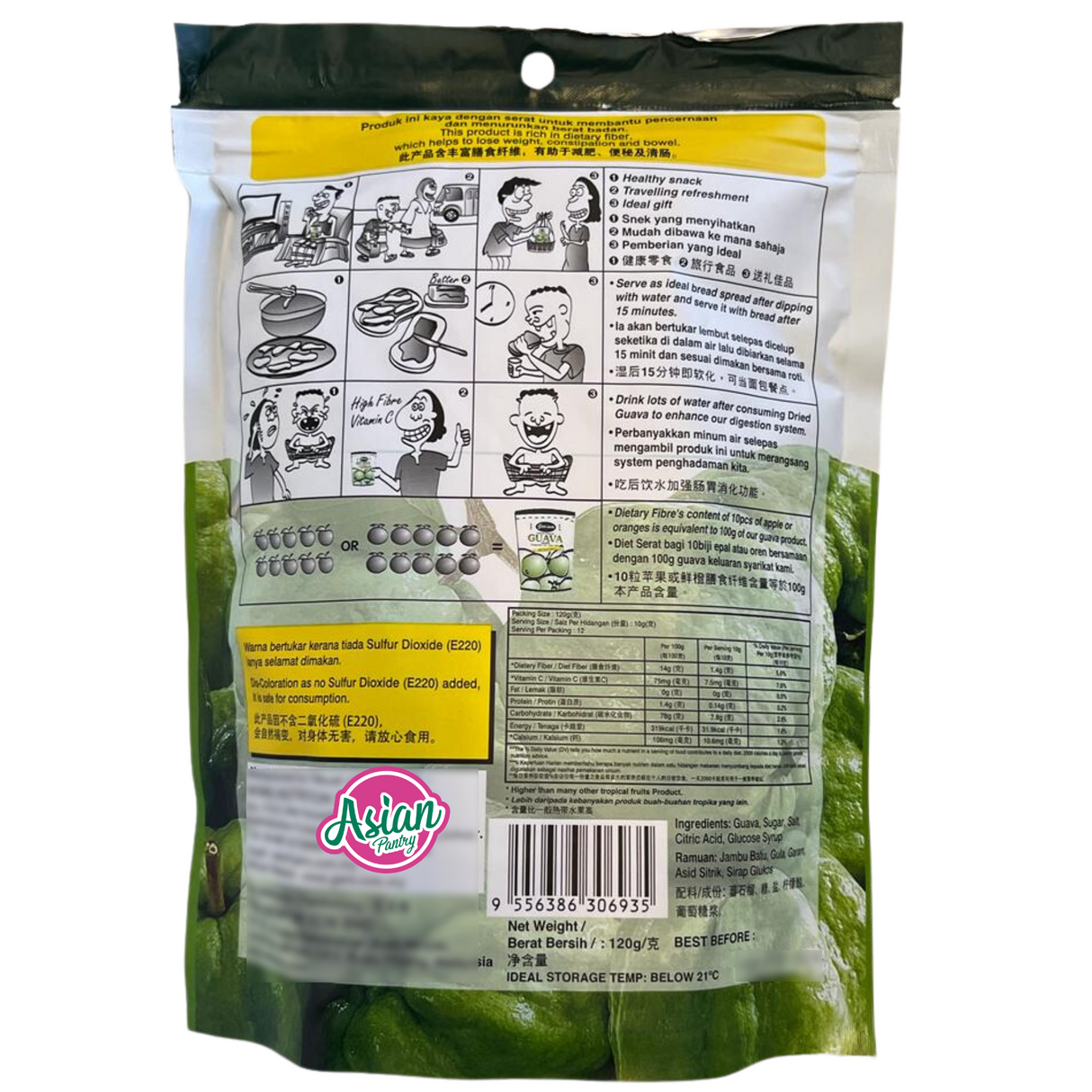 Garsva Naturally Preserved Dried Guava 120g