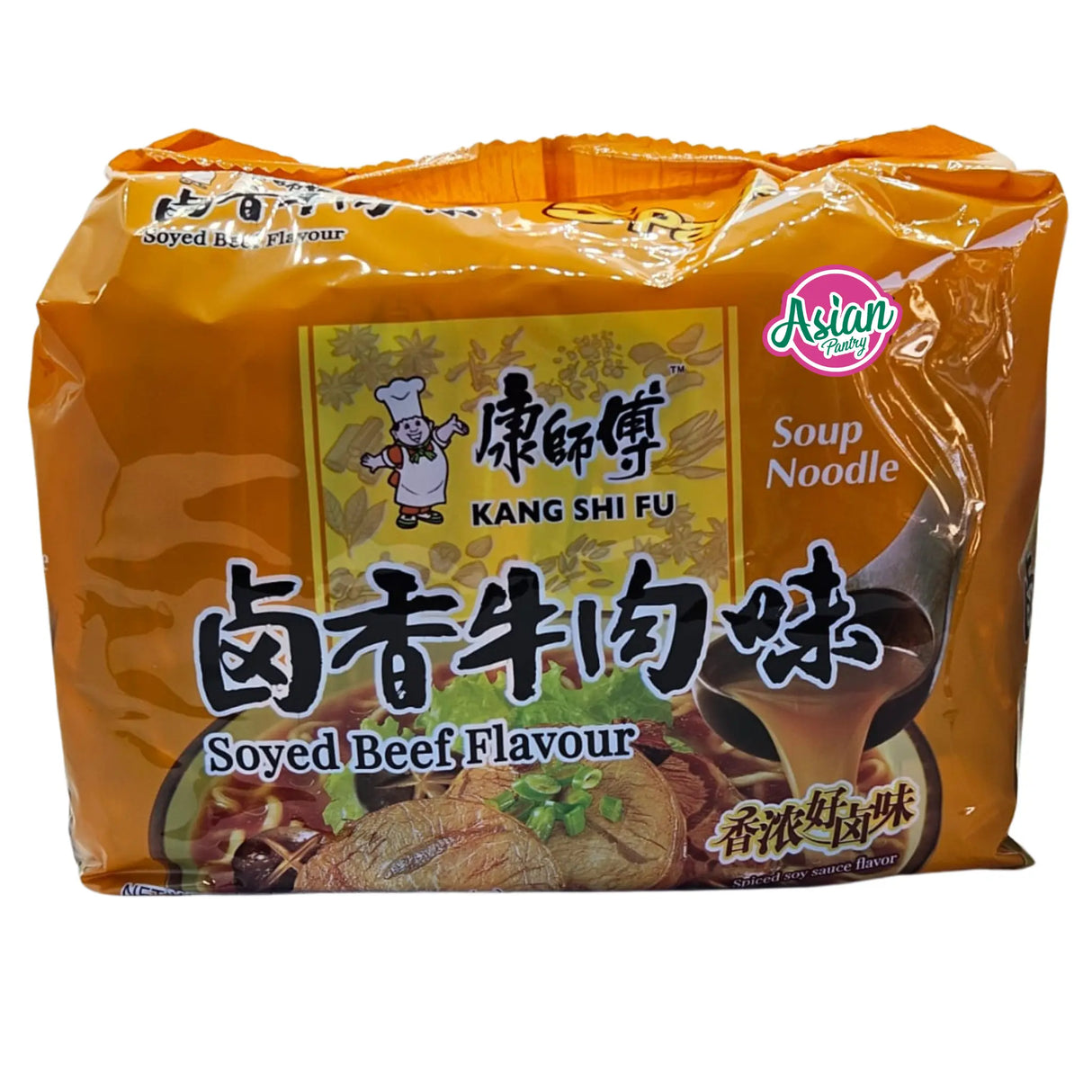 Kang Shi Fu Soup Noodle Soyed Beef Flavour 5packs 525g