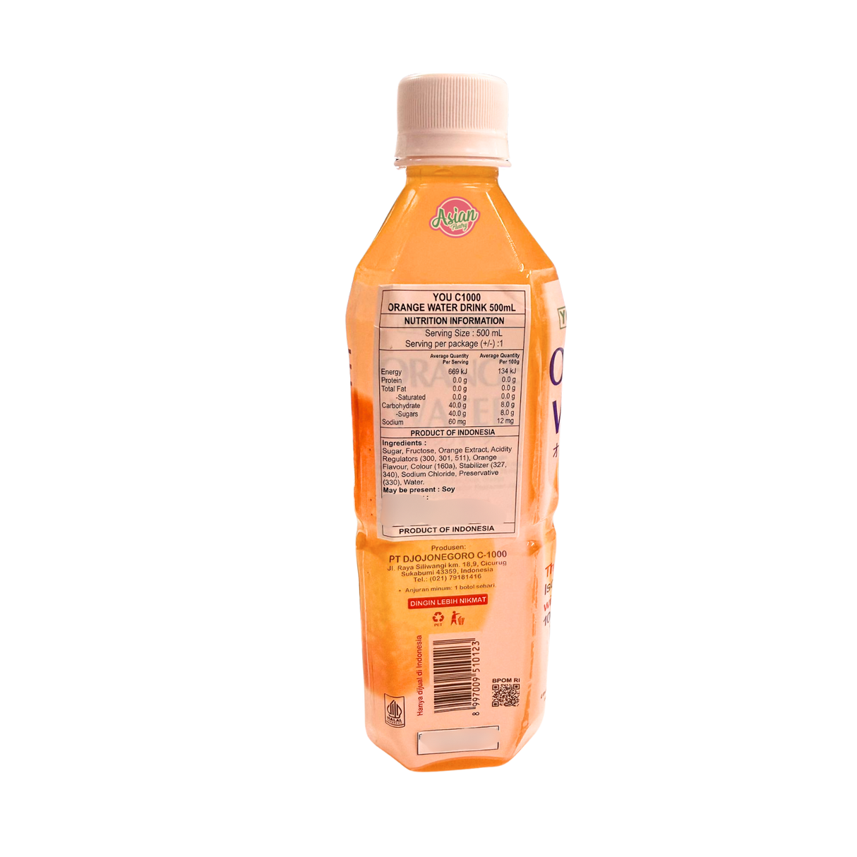 YOUC1000 Orange Water with Vitamin C 500ml - Back