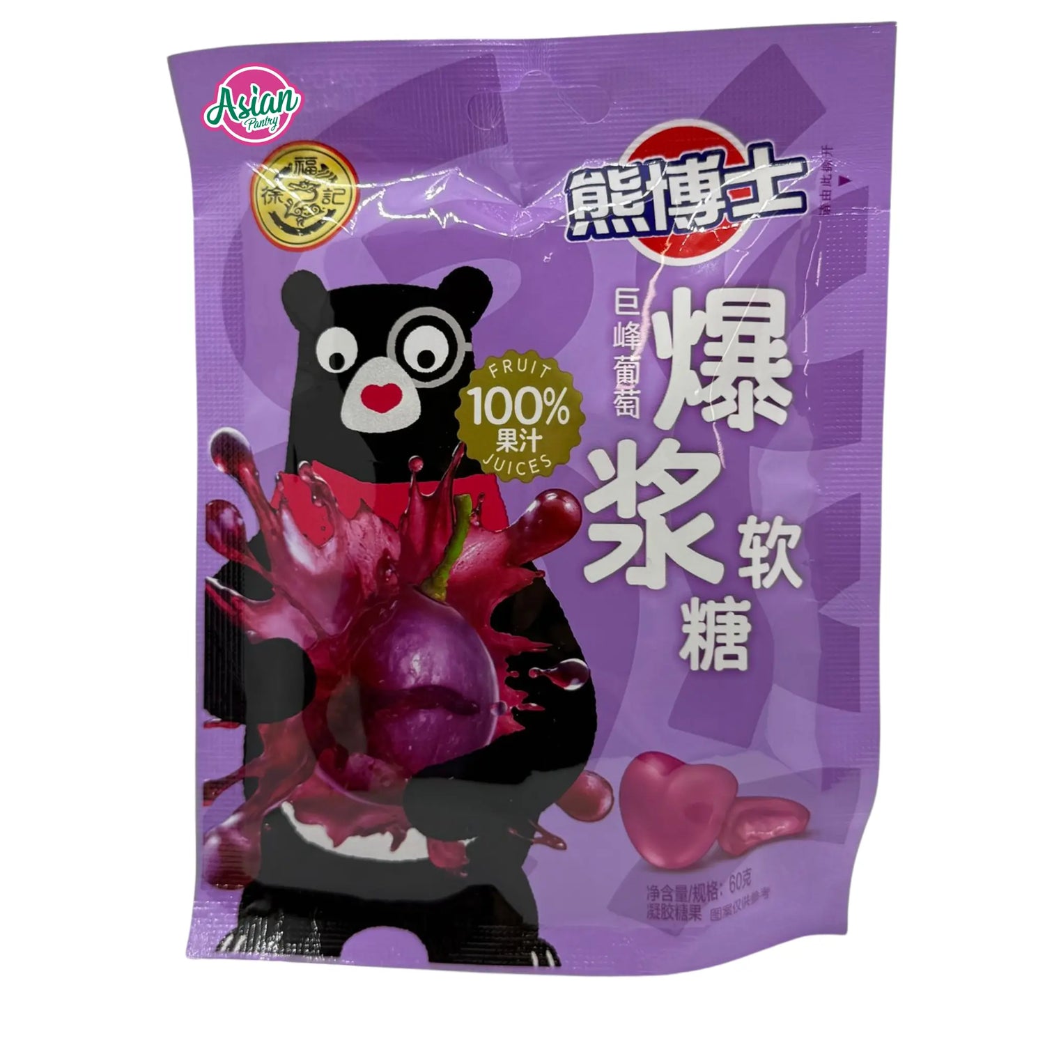 Dr. Bear Fruit Jelly Grape Flavour 60g