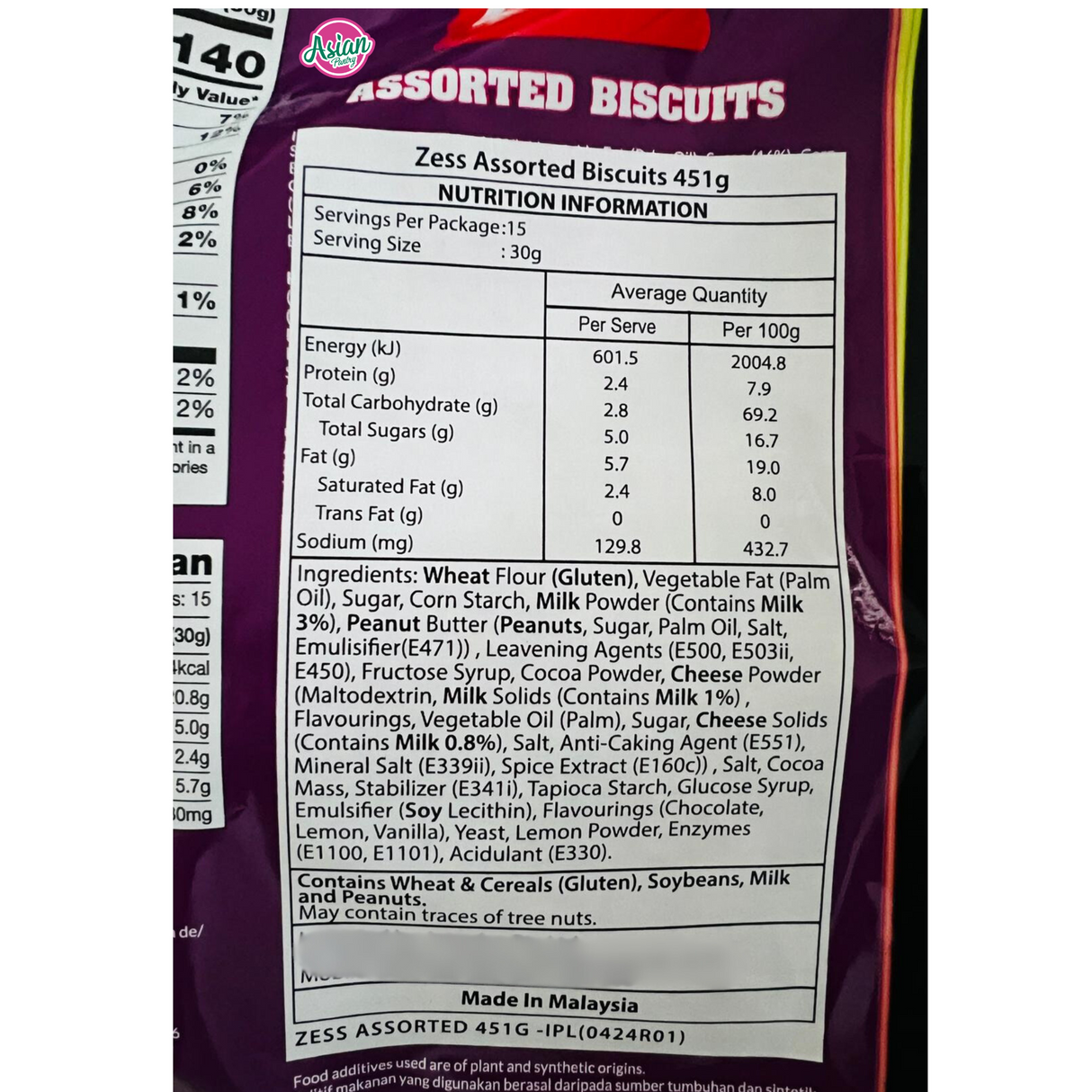 Biskut Aneka Zess 451g