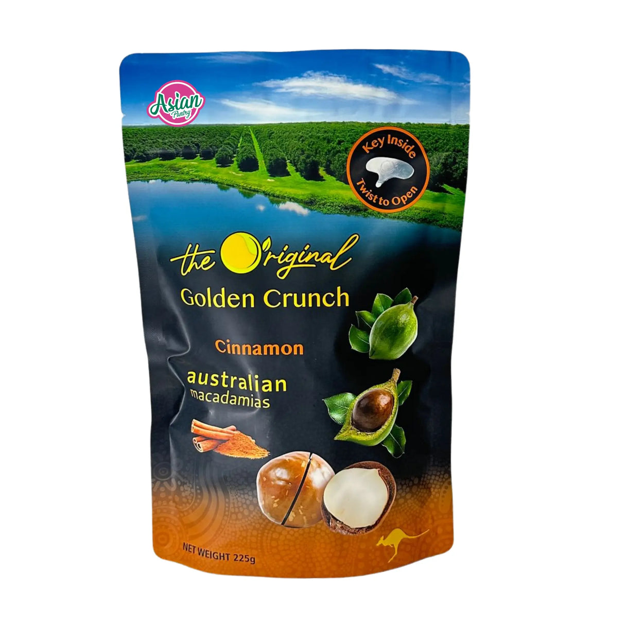 Golden Crunch Australian Macadamias Cinnamon 225g