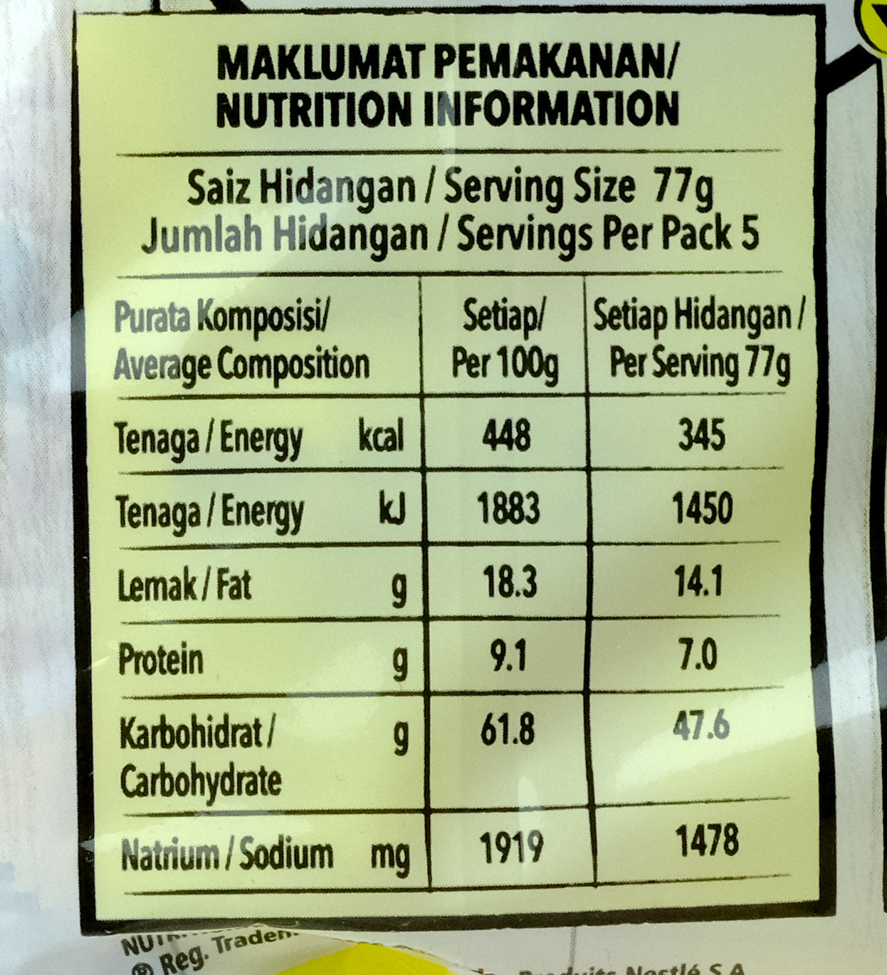 Maggi Mi Goreng Ayam Sup Mee Ayam (5 pek) 395g