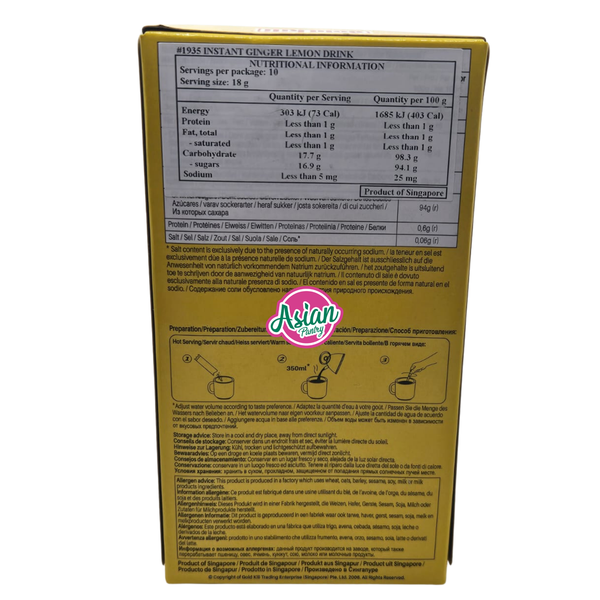 Minuman Limau Halia Kili Emas 180g
