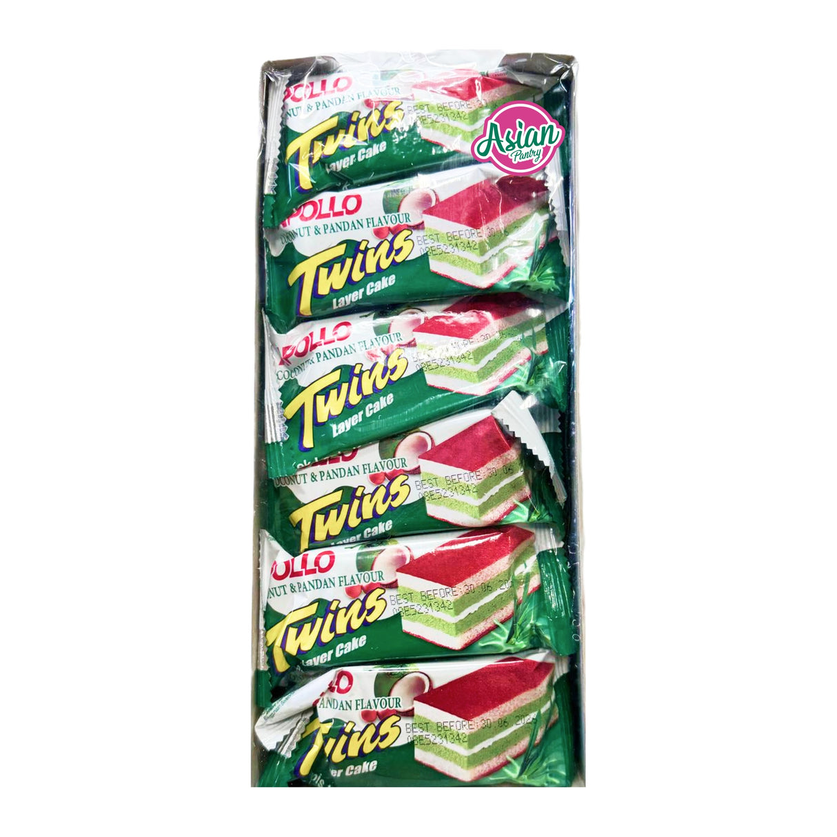 Apollo Layer Cake (Coconut & Pandan) (18g * 24 Packs)