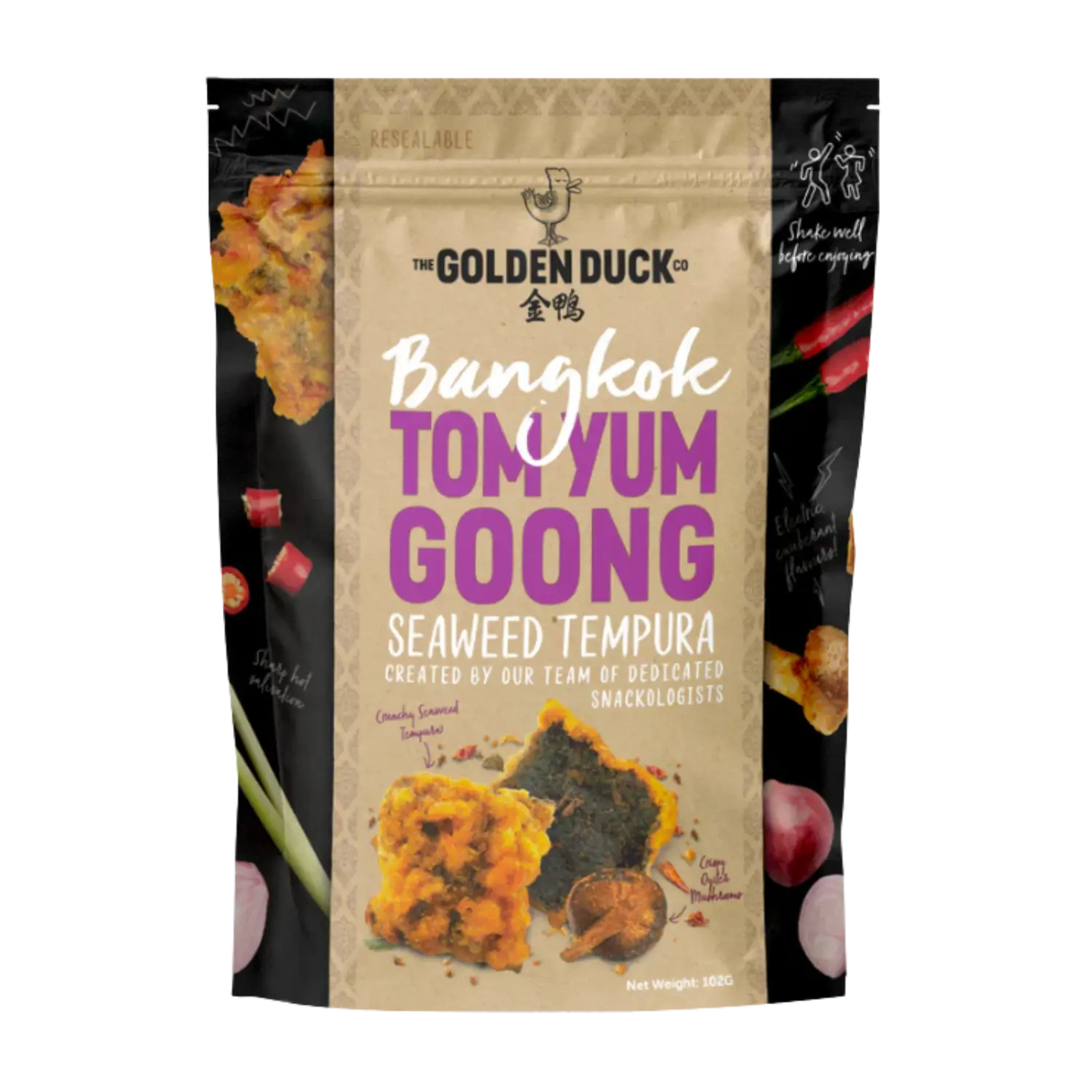 Golden Duck Bangkok Tom Yum Goong Seaweed Tempura 102g