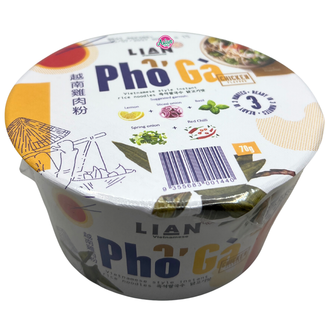Lian Pho CHICKEN Instant Rice Noodle Bowl 70g