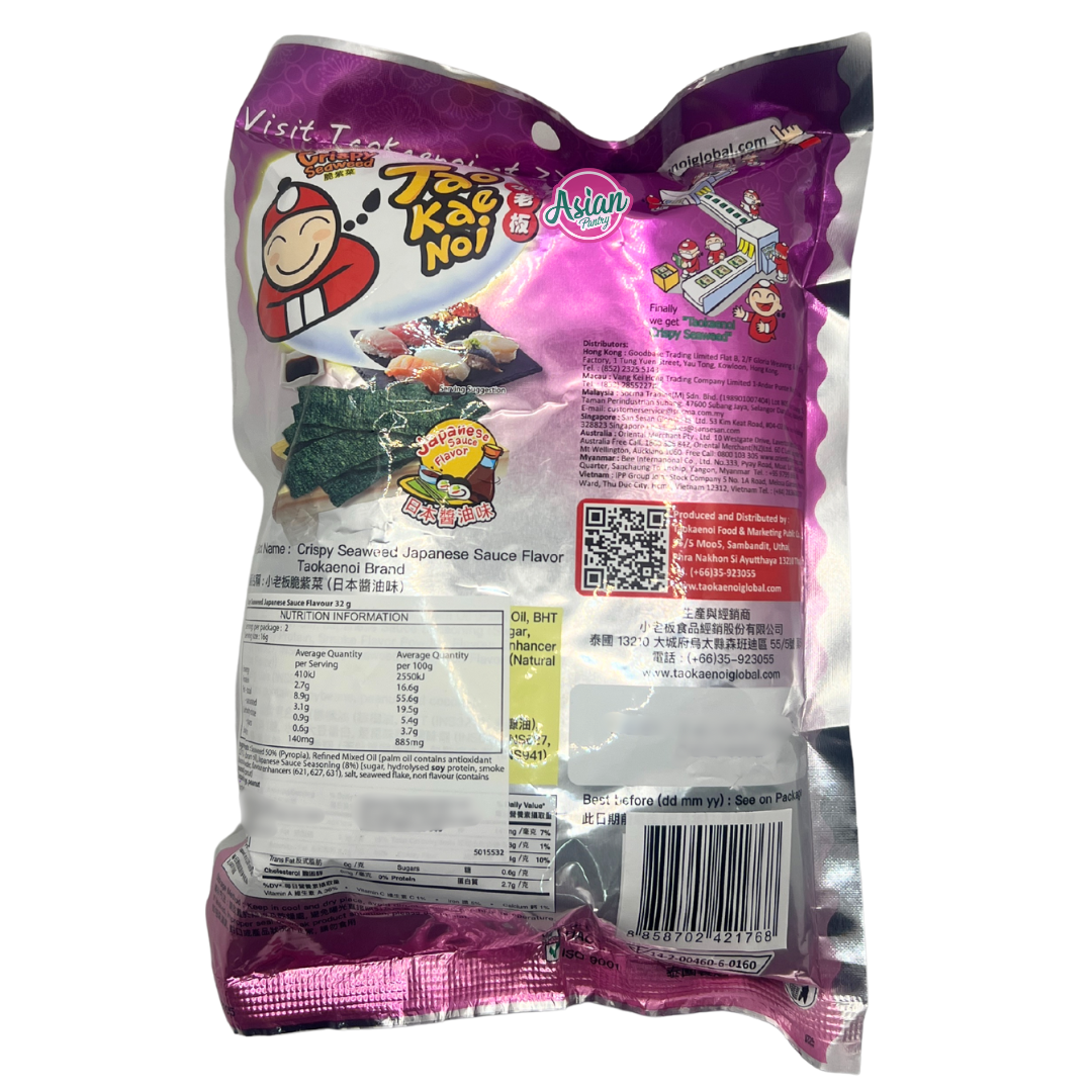 Tao Kae Noi Crispy Seaweed Japanese Sauce Flavour 32g