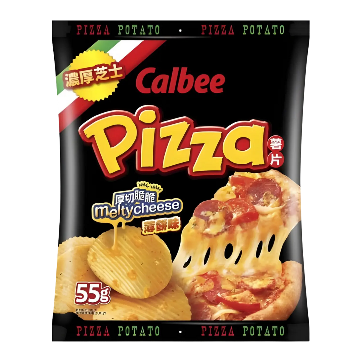 Calbee Potato Chips Pizza Melty Cheese 55g