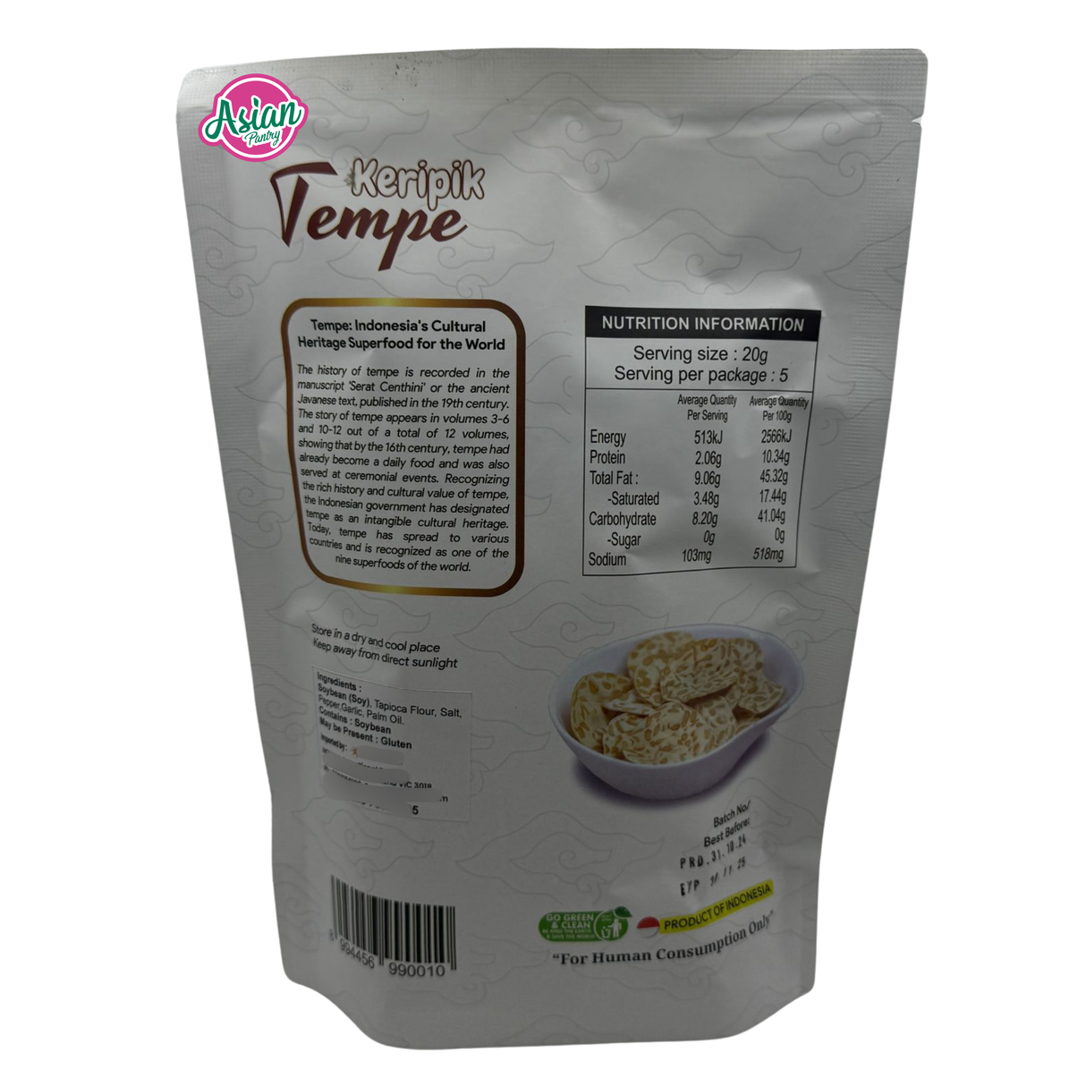 Deliamor Keripik Tempe (Snek Kacang Soya) 100g