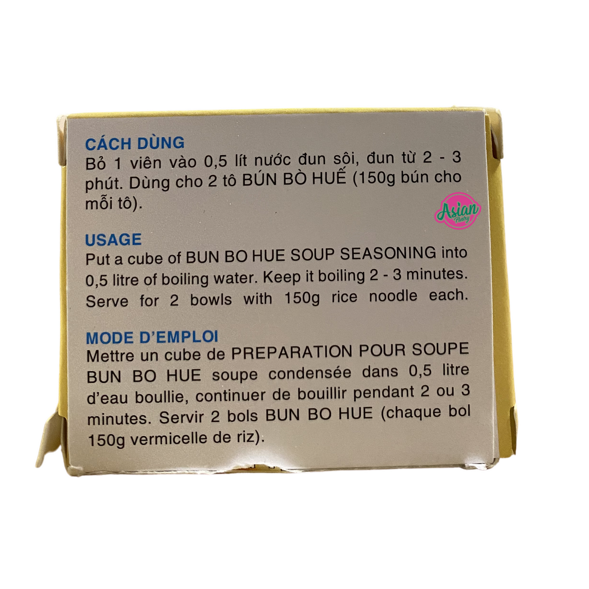 Bao Long Bun Bo Hue Seasoning 75g - Back