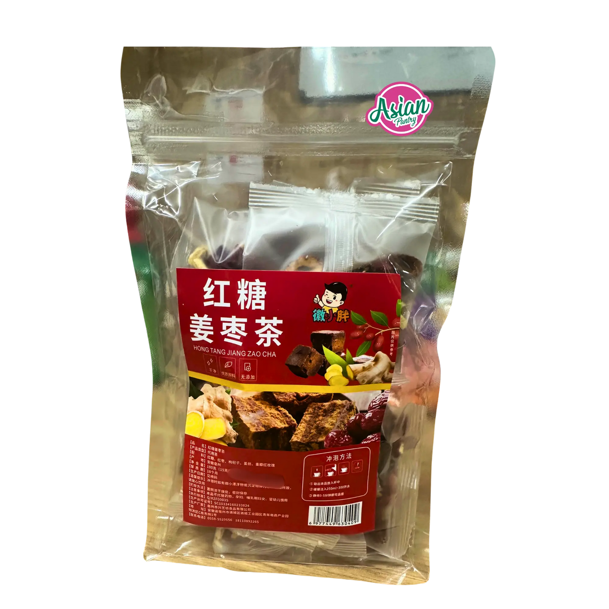 Wei Xiao Pang Brown Sugar Ginger Jujube Herbal Tea 180g