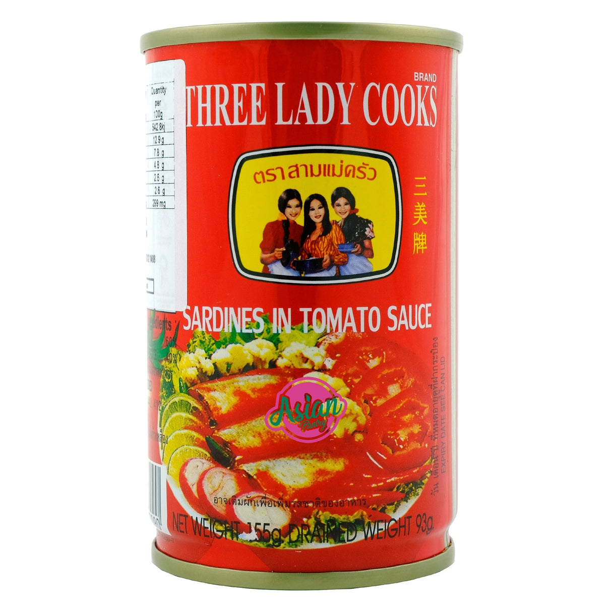 3 Lady Cooks Sardines in Tomato Sauce 155g