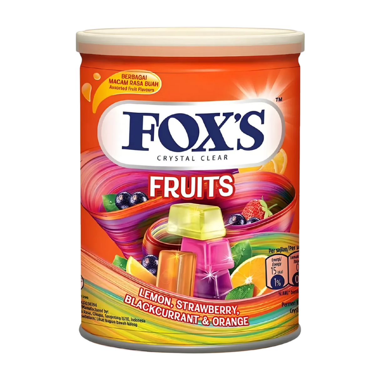 Tin Gula-gula Buah-buahan Fox 170g