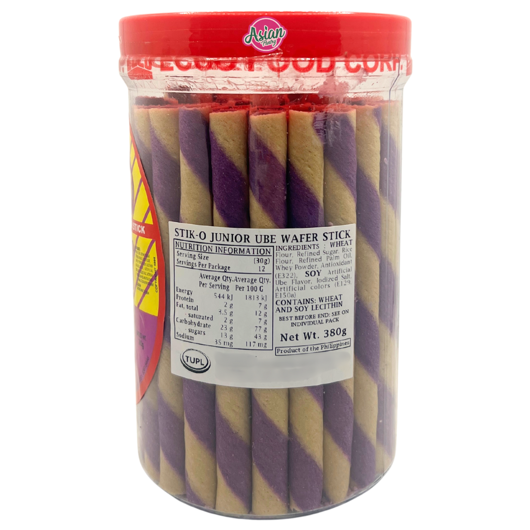 Junior Stik-O Ube Wafer Stick 380g - Back