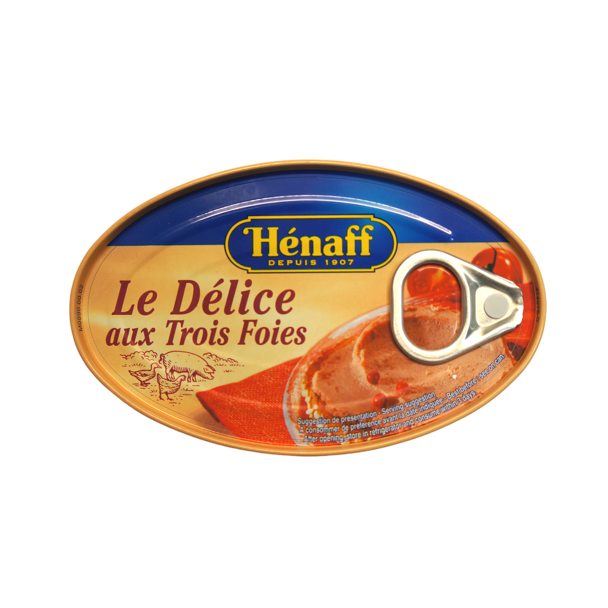Henaff Three Liver Pate 116g - Back