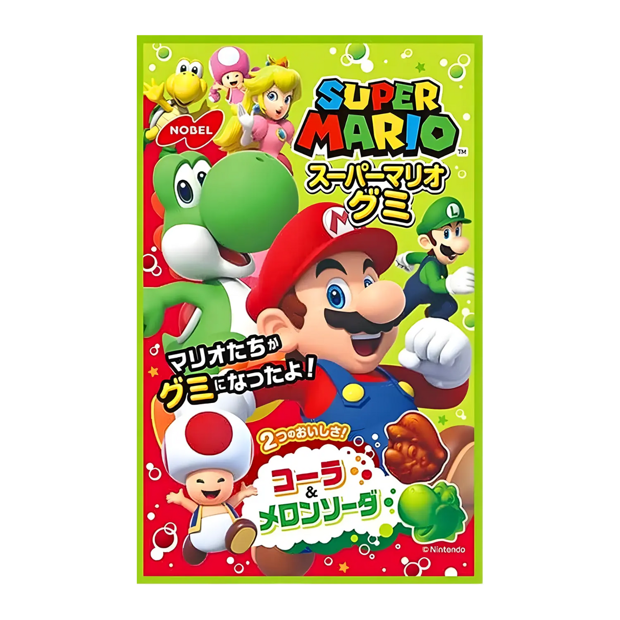Nobel Super Mario Gummy (Cola & Melon Soda) 50g