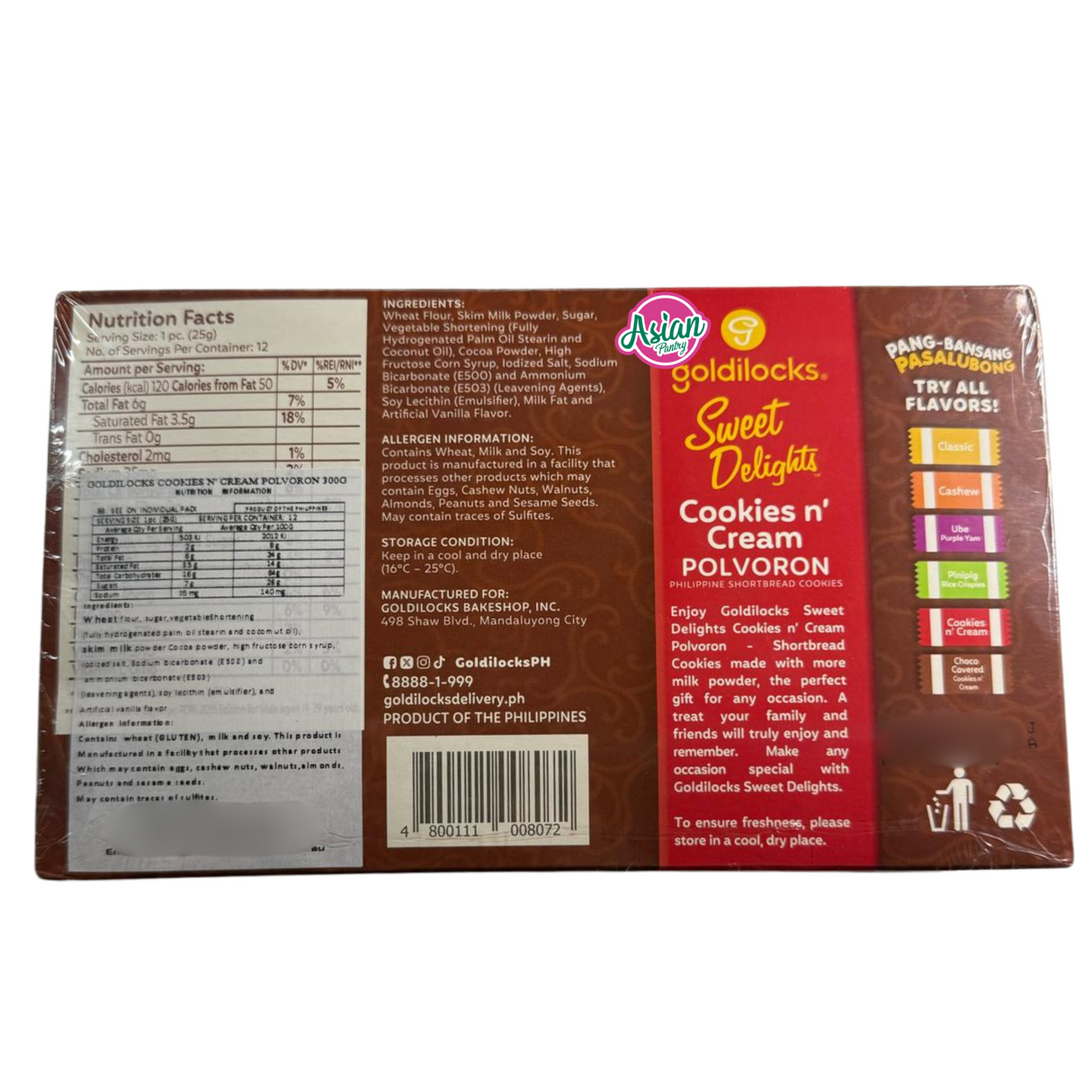 Goldilocks Polvoron Cookies N' Cream 300g