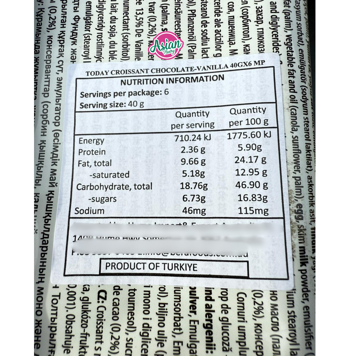 Elvan Today Croissant Coklat & Vanila 240g