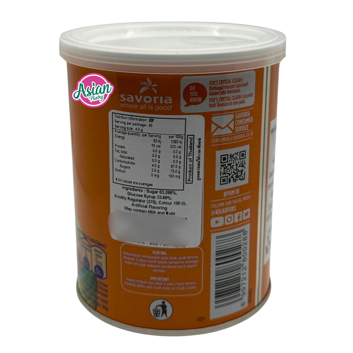 Tin Gula-gula Buah-buahan Fox 170g