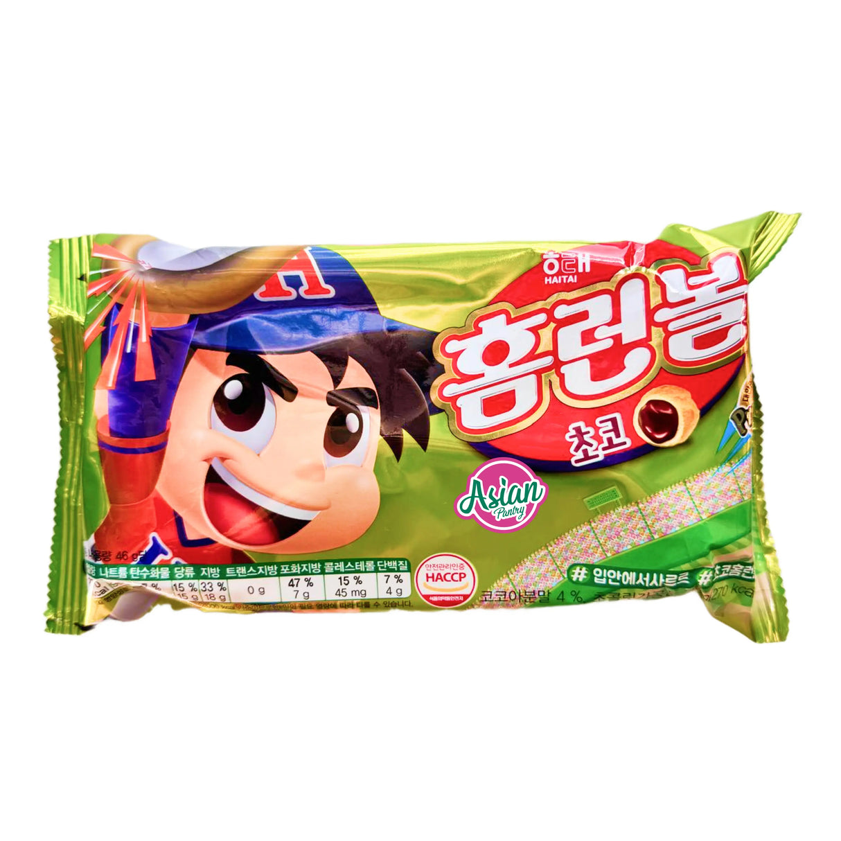 Haitai Homerun Ball Choco-Filled Biscuit 46g