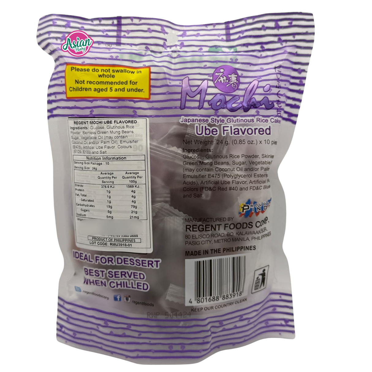 Regent Mochi Ube Perisa 240g