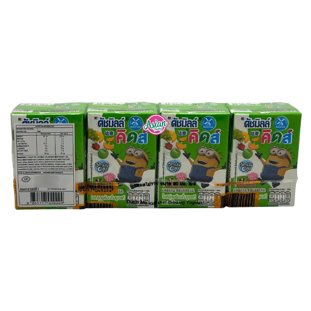 Dutch Mill Kids Yoghurt Mixed Berry Flavour 4 Pack 360ml