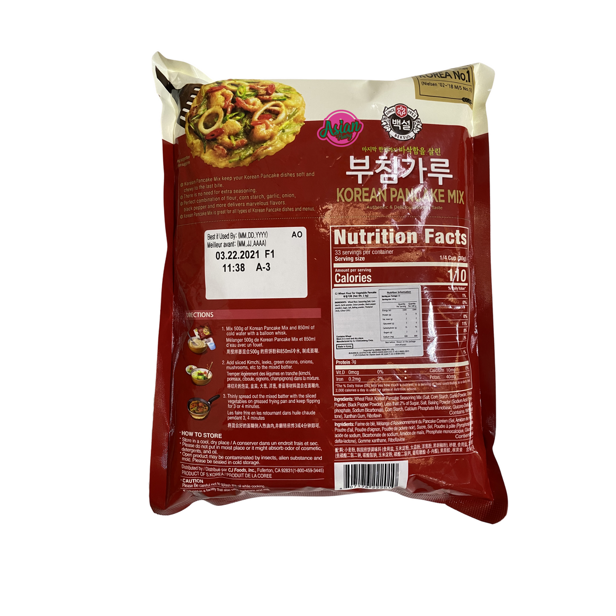 CJ Beksul Korean Pancake Mix 1000g