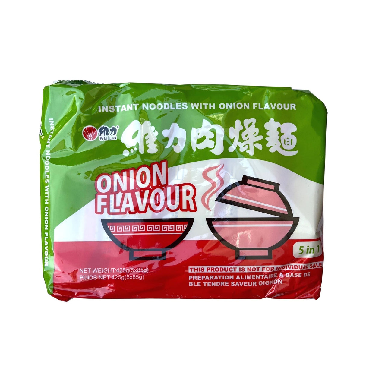 Wei Lih Onion Flavour Noodles 5pk x 85g 425g