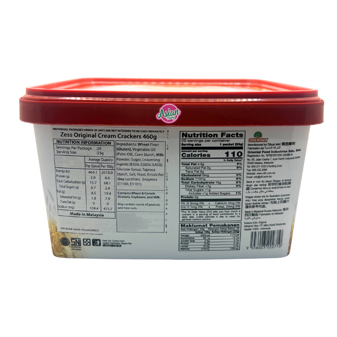 Zess Original Cream Crackers (Tub) 460g